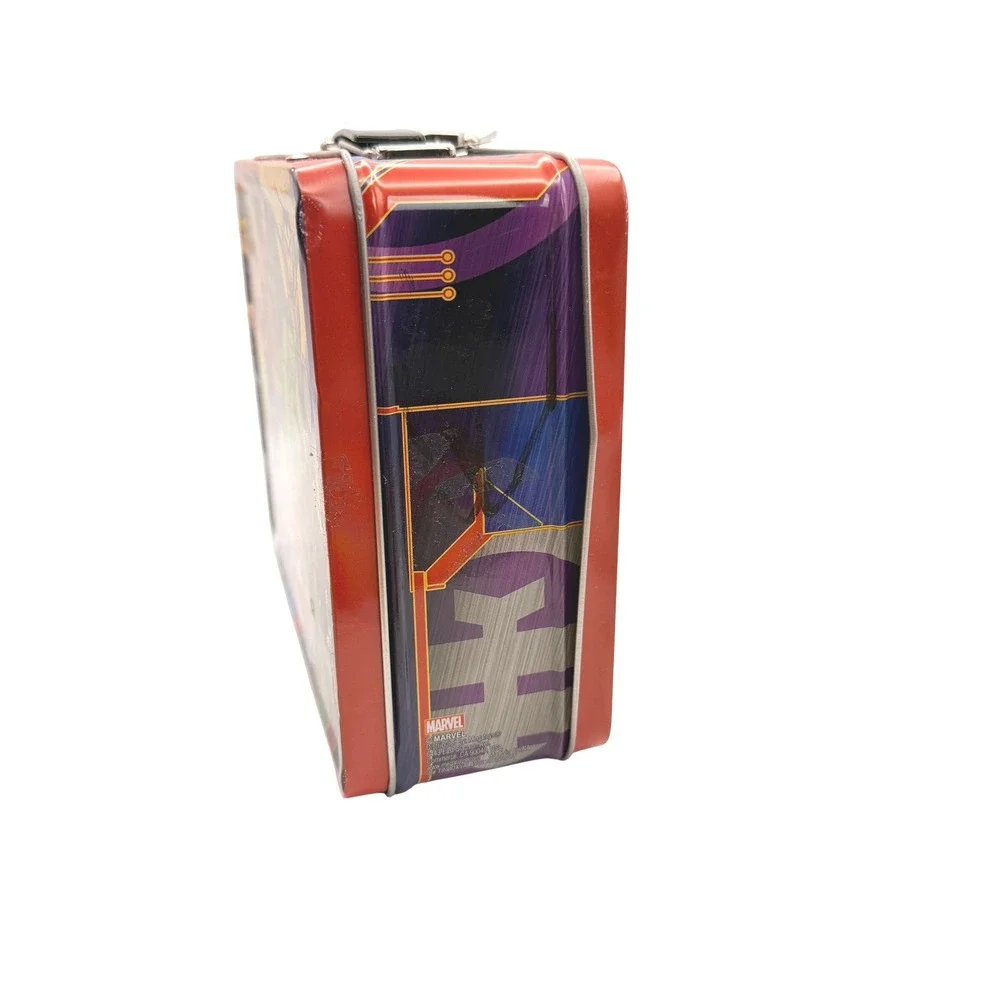 Marvel Kids Avengers Tin Lunch Box Red Superhero Iron Man Hulk Captain America